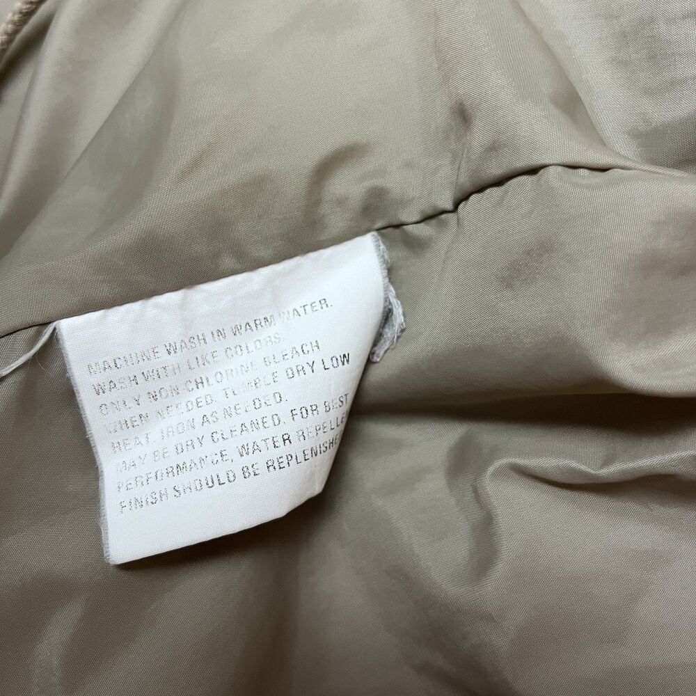 Eddie Bauer Womens M Khaki Utility Safari Jacket Hooded Field Coat Vintage Parka - Picture 8 of 12
